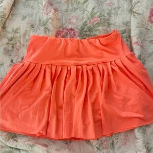 Source Unknown Coral Pleated Skater Skirt